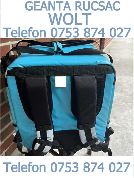 Geanta rucsac Wolt izoterm bun pt Glovo Bolt Food Bringo Tazz Panda Uber